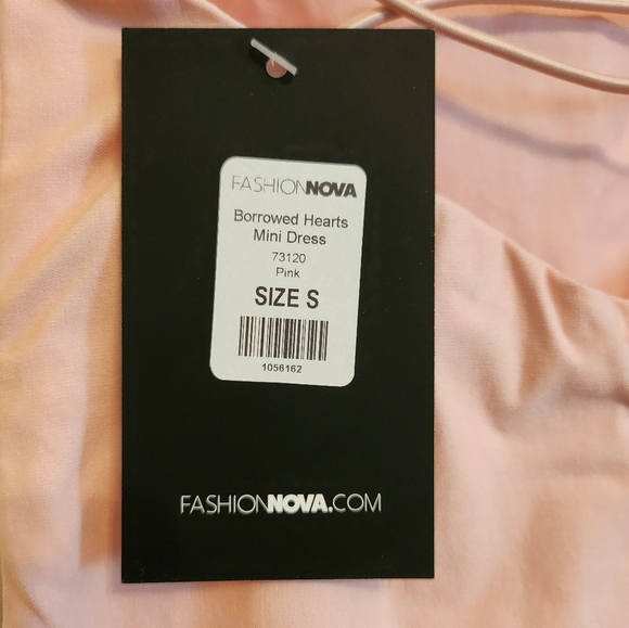Fashion Nova Borrowed Hearts Mini Dress in Light Pink Size S NWT - Picture 10 of 10